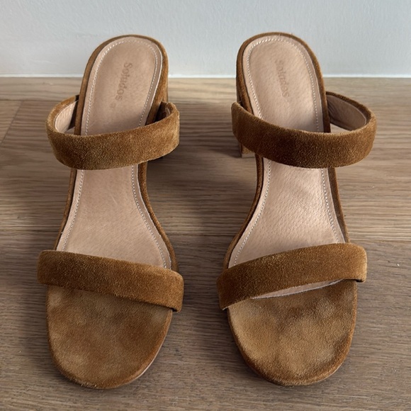 Soludos Anthropologie Ines Suede Mule Sandals Sz 9 - Picture 2 of 4